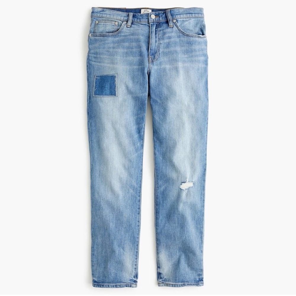 J.CREW Patched & Distressed Slim Broken In Boyfriend Jeans 27